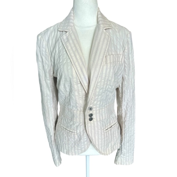 Vintage Diesel Y2K Textured Stripe Blazer - Picture 1 of 12
